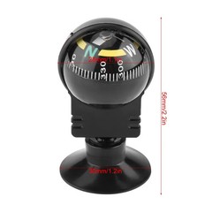 Car Compass Automotive Compass Ball Adjustable Dashboard Mounted for Hiking