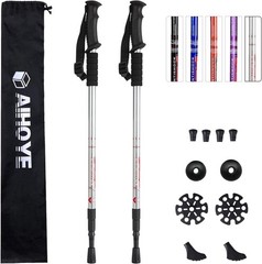 Hiking Trekking Poles, 2 Pack Collapsible, Lightweight, anti Shock, Walking Stic