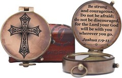 Religious Gift Be Strong Compass Graduation Gift Baptism Gift Communion Compass