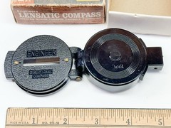 VTG World Famous Engineers Lensatic Compass No. 111 Orig Box AND Instructions