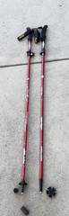 Set of Alafen Folding Trekking Poles 110-125CM Red .. 92A