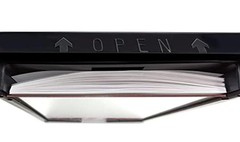 Outdoor Real Estate Brochure Box with Snap Shut Lid, Take One Pack of 1 Black