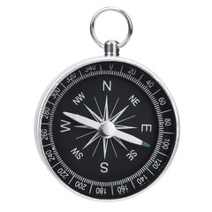 Mini Compass Keychain Aluminum Alloy Pocket Compass for Outdoor Travel