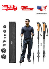 Cascade Mountain Tech Aircraft-Grade Aluminum Quick Lock Trekking Poles with Cor