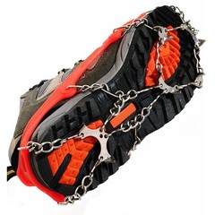 Easy to Attach 11 Tooth Stainless Steel Ice Cleats for Outdoor Traction in Snow