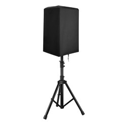 Black Silver Coated Oxford Cloth Speaker Cover Anti Debris Windproof UV