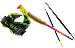 LEKI Ultratrail FX ONE superlite trail run carbon poles shark frame strap 105 cm