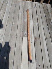 A handcrafted / Handmade hiking stick