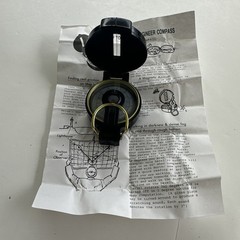 Vintage Engineer Lensatic Compass Made in Taiwan With Directions
