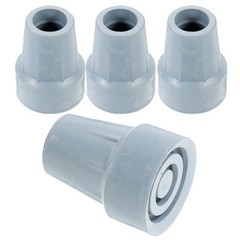 4Pcs Grey Rubber Feet Hiking Pole Tips Shock Absorbing Non Slip Replacement