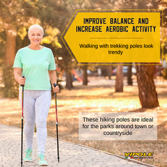Vipole Trekker Cork Hiking Poles with Twistlock Technology and Adjustable Shafts
