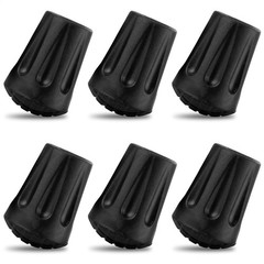 Hiking Pole Tips Replacement Rubber Grip Walking Cane Stick Ferrules 6 Pack
