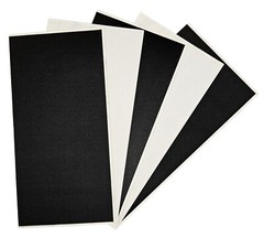 Set of 5 Self Adhesive Repair Stickers Black White Patch Nylon Patch