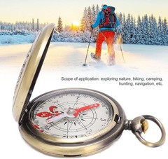 Brass Compass Hiking Durable Shockproof Waterproof Navigation Tool for Outdoo…