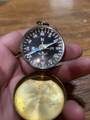 Vintage German Brass Hunting Hiking Compass