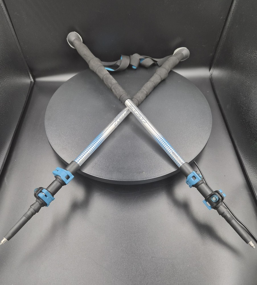 Cascade Mountain Tech AlumTech Aluminum Trekking Poles Black Blue Silver