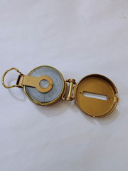 VTG Engineer Directional Lensatic Pocket Compass Gold Tone Military