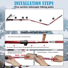Collapsible Trekking Poles Folding Hiking Poles, Adjustable Height, Lightweig…