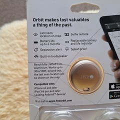 Orbit Find Your Keys / Phone & Selfie Remote iSO Android Splash Proof Speaker
