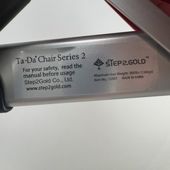 STEP2GOLD Ta-Da Chair Series 2, Portable Trekking Hiking Pole in Red 34.2″