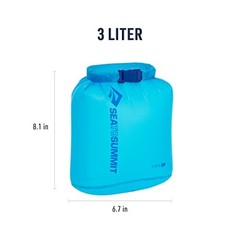Sea to Summit Ultra-Sil Dry Bag, Ultralight Waterproof Dry Atoll Blue 3 Liter
