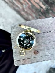 Nautical vintage Compass Brass WWII military Pocket Compass