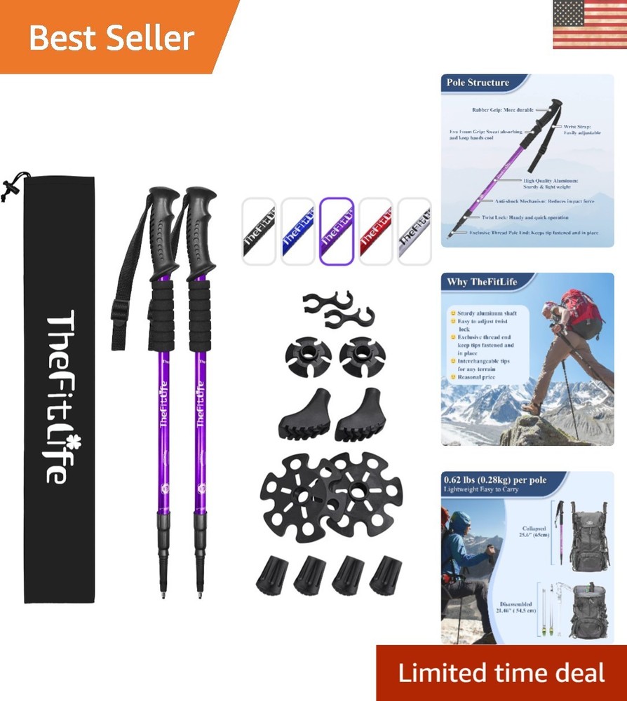 Collapsible Trekking Poles with Ergonomic Grip – Perfect for Hiking Adventures