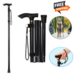 Cane Walking Stick Adjustable Folding walking Aluminum Collapsible Travel Hiking