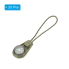 25Pcs Mini Survival Compass, Button Compass Bulk kit, Dark Green