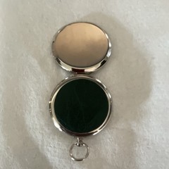 Walker Metal Pocket Compass Direction Measurement Silver & Green