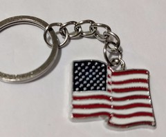 USA waving flag keychain US SELLER key chain great gift