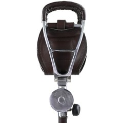 Outdoor Walking Stick with Leather Seat Hunting Stick Chair Camping Fish Stool
