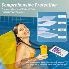 Bungajungle Waterproof Phone Pouch/case 2 Pack IP68 Floating Dry Bag Lanyard