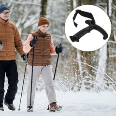 Walking Stick Handle Grip Made of with Ergonomic T Shape and Wrist Strap
