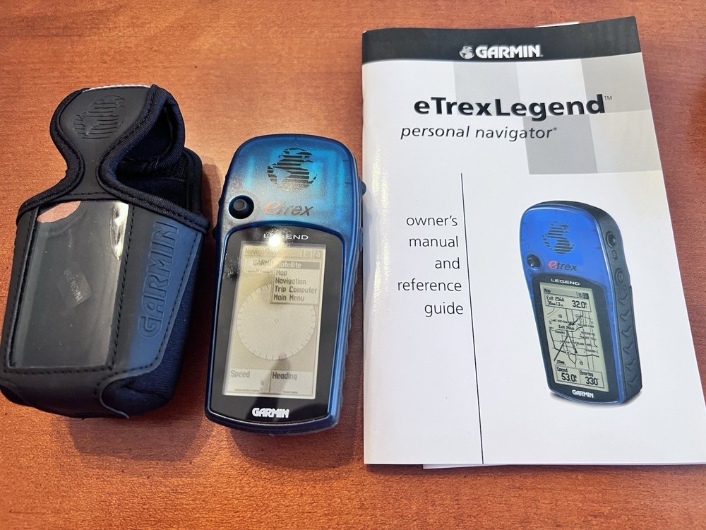Garmin eTrex Legend GPS Handheld Personal Navigator With Owners Manual and Case