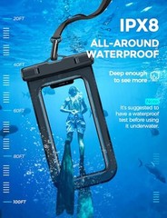 Waterproof Phone Pouch IP68 Floating Waterproof Phone Black & Clear & Pink