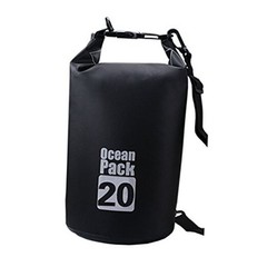Dry Sack/Floating Waterproof Bag 2L/5L/10L//30L for Boating, 20L Black