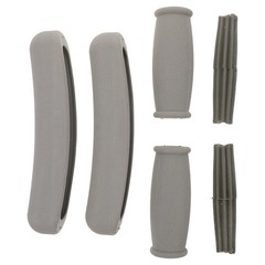 1 Set Reusable Grey Rubber Crutch Hand Grips and Armpit Pads Easy Install