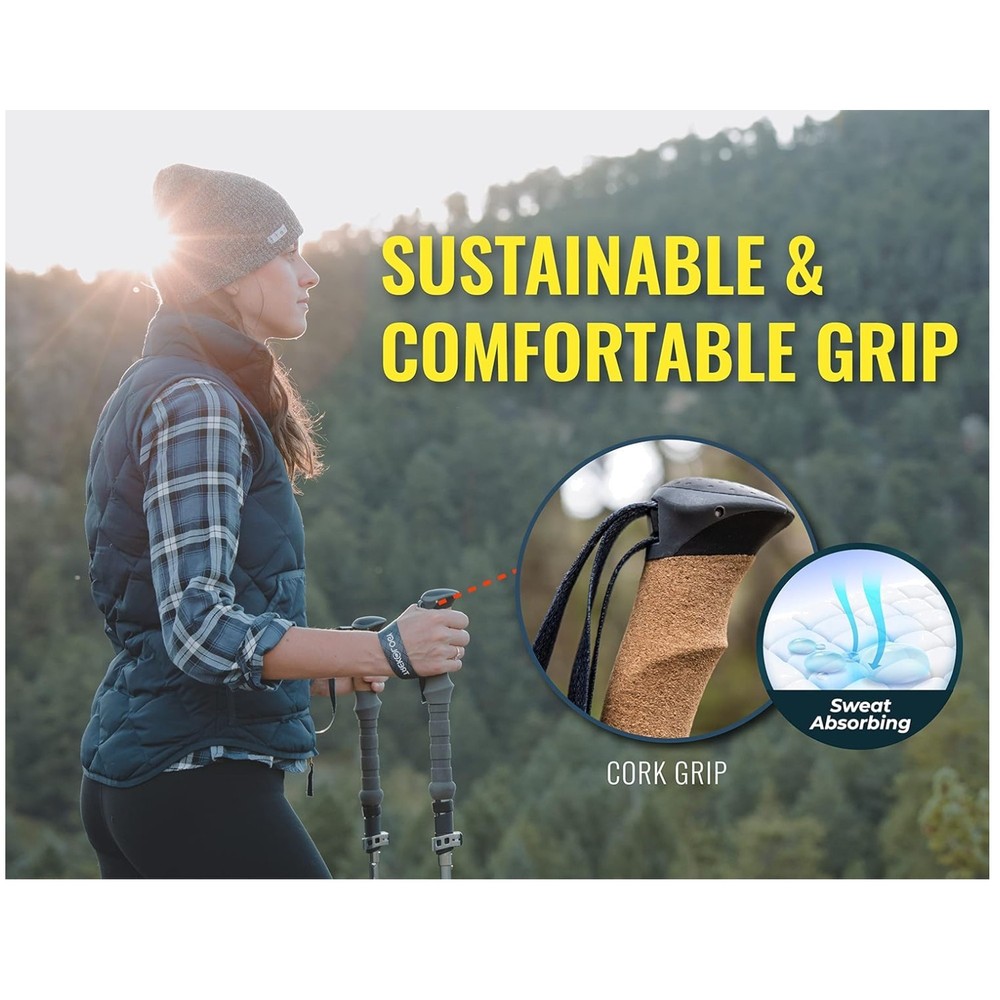 Ultralight Cork Grip Walking Sticks