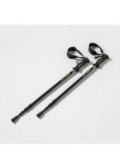 ALL IN MOTION 2PK ADJUSTABLE TREKKING POLES: ALUMINUM, RUBBER HANDLES – BLACK