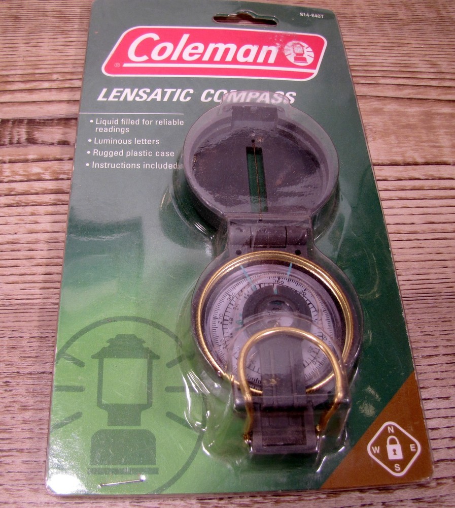 Brand New Sealed Coleman Lensatic Compass for Camping Hiking Mountaineering