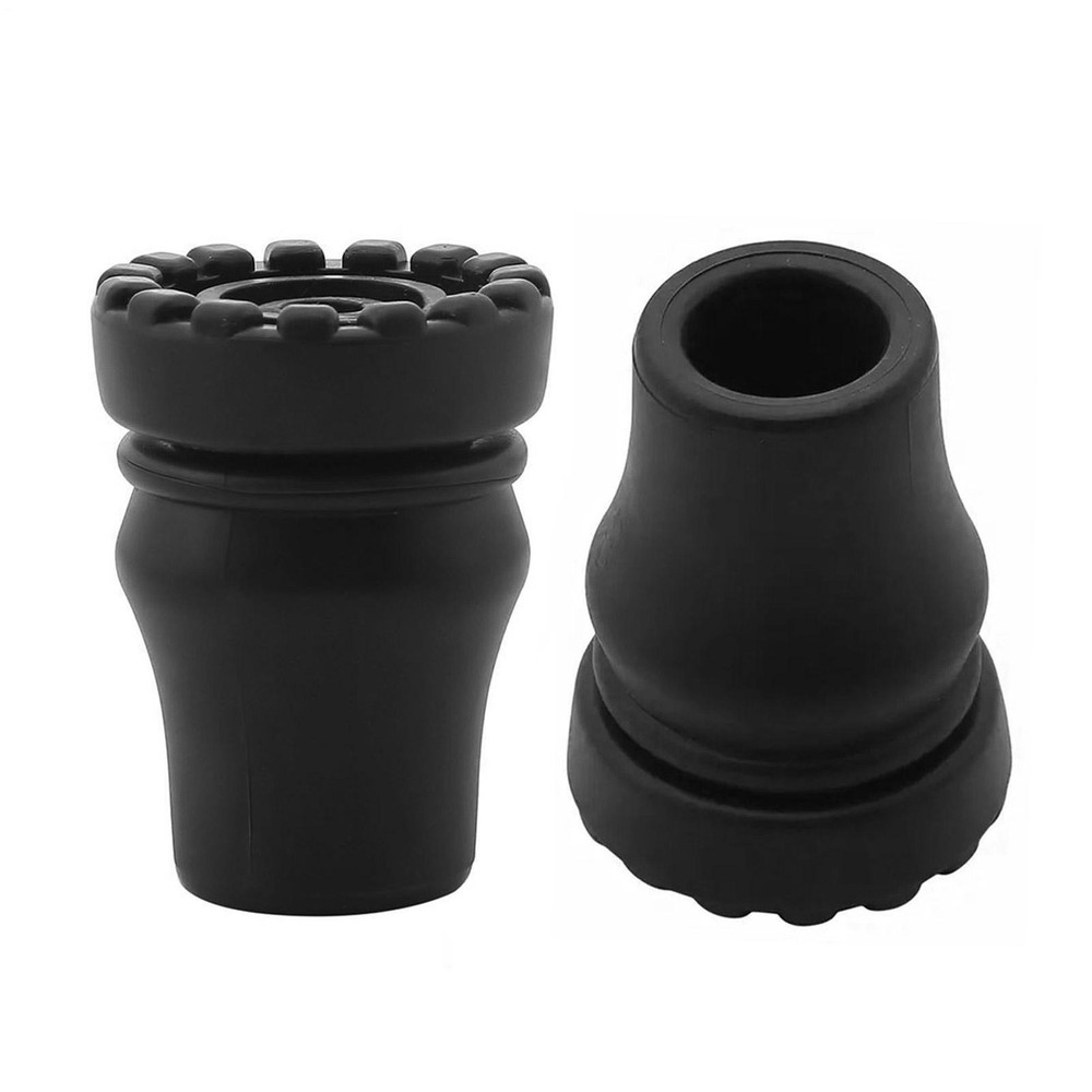 2PCS Cane Rubber Tips Heavy Duty Walking Hiking Non-Slip Replacement Sticks