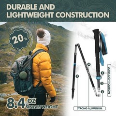 GPTCAMP Walking Sticks Collapsible Hiking Poles Lightweight Trekking Poles Made