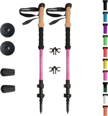 Montem Ultra Strong Trekking, Walking, and Hiking Poles Pink (EVA Foam Grip)