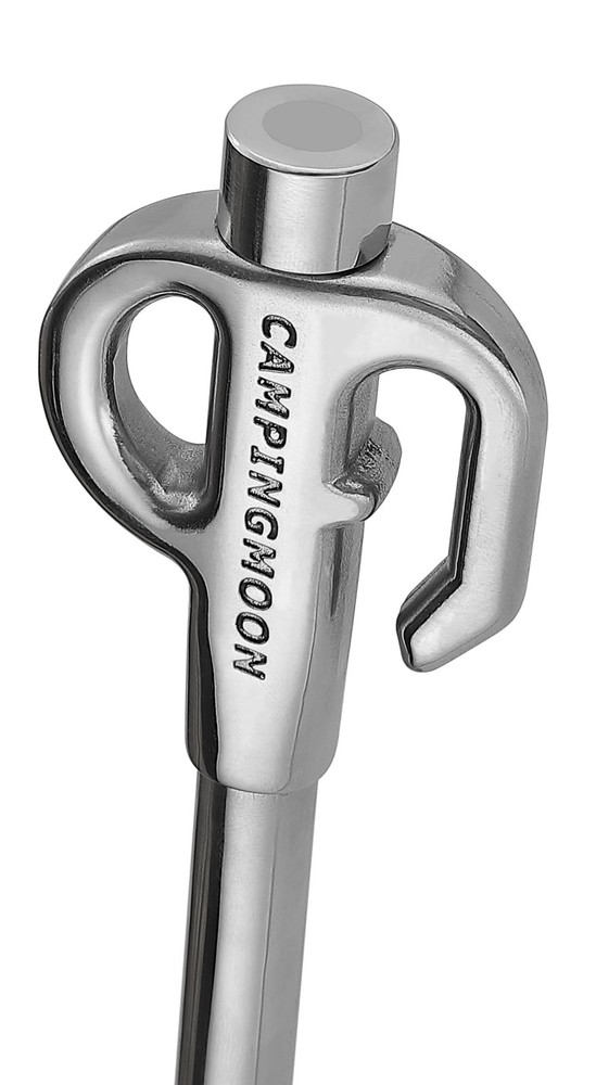 Tethering pole/peg for small dogs, made of 420 stainless steel, 30cm, 360-degree