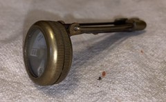 Vintage TRU-NORD Brass Clip On Compass V E Budlong Brainerd, Minn. Works