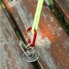 AYXSEE Outdoor Tent Pegs 11 x 3.3cm and 11 x 4.5cm Aluminum Stainless Steel Red