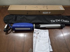 STEP2GOLD Ta-Da Chair Series 2 Portable Trekking Hiking Pole – 32.2″ Blue