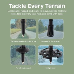 Adjustable Collapsible Hiking Poles for Men & Women Retrospec Solstice
