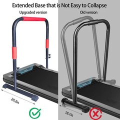 Adjustable Handlebar for Walking Pad – Max Height 43″, Heavy-Duty Steel Frame, N